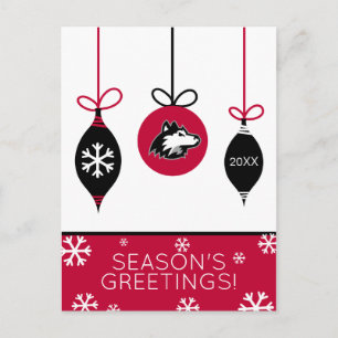 Cartes Pour Fêtes Annuelles Huskies du nord de l'Illinois   Noël