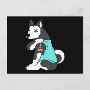 Cartes Pour Fêtes Annuelles Husky   I Love Maman Tattoo Husky Funny Mors Day C