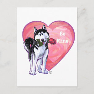 Cartes Pour Fêtes Annuelles Husky Valentine's Day