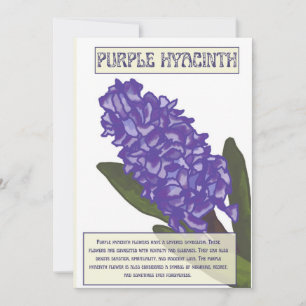 Cartes Pour Fêtes Annuelles Hyacinthe violette