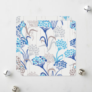 Cartes Pour Fêtes Annuelles Hydrangée légère et aérée Motif floral