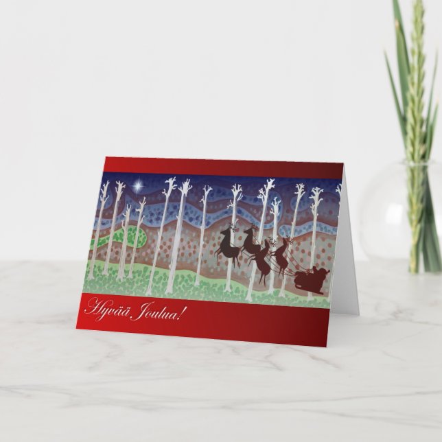 Cartes Pour Fêtes Annuelles Hyvää Joulua - Noël finlandais (Devant)