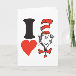 Cartes Pour Fêtes Annuelles I Heart Cat in the Casquette