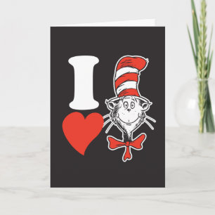 Cartes Pour Fêtes Annuelles I Heart Cat in the Casquette