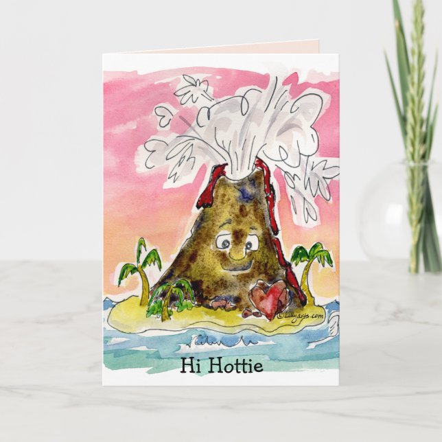 Cartes Pour Fêtes Annuelles I Lava You Volcano Valentine Card (Devant)