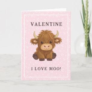 Cartes Pour Fêtes Annuelles I Loo Moo Highland Vache Valentine