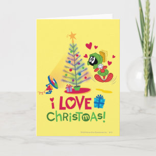 Cartes Pour Fêtes Annuelles I Love Christmas - MARVIN THE MARTIAN™