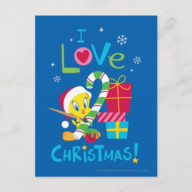 Cartes Pour Fêtes Annuelles I Love Christmas - TWEETY™ (Devant)