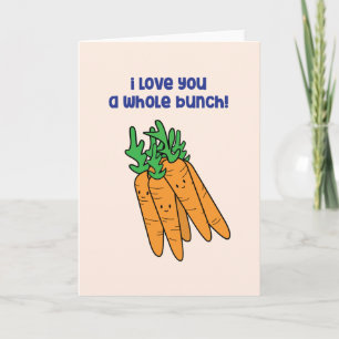 Cartes Pour Fêtes Annuelles I love you a knole bunch - carrot love card