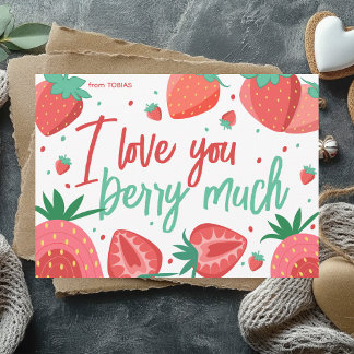 Cartes Pour Fêtes Annuelles I love you berry Valentine's Day