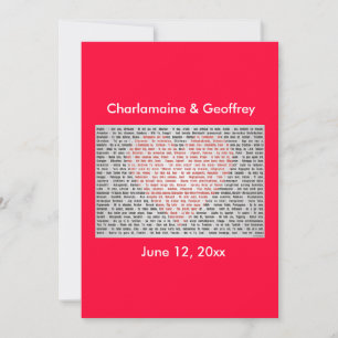 Cartes Pour Fêtes Annuelles I Love You in 100 Langues coeur rouge