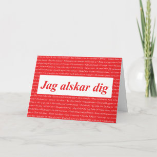 Cartes Pour Fêtes Annuelles I Love You (suédois) Personnalisable