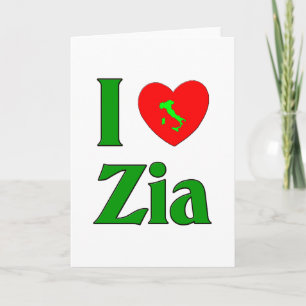 Cartes Pour Fêtes Annuelles I Love Zia (Tante Italienne)