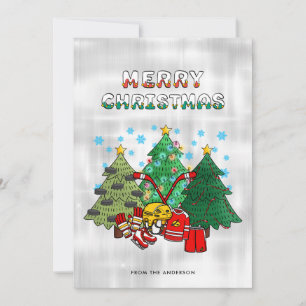 Cartes Pour Fêtes Annuelles Ice Hockey Christmas Tree