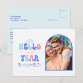 Cartes Pour Fêtes Annuelles Ice Pop Retro New Year Retro Modern Blue Photo