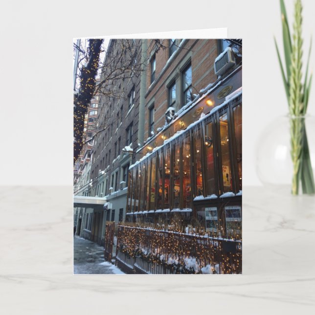 Cartes Pour Fêtes Annuelles Icicles New York City NYC Noël (Devant)