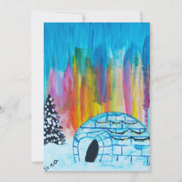 Cartes Pour Fêtes Annuelles Igloo de fête
