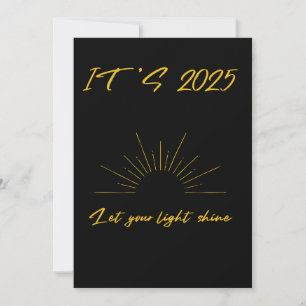 Cartes Pour Fêtes Annuelles IL EST 2025 LAISSEZ VOTRE LIGHT SHINE Inspirationa