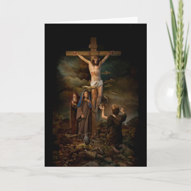 Cartes Pour Fêtes Annuelles Il Est Mort Pour Nous (Devant)