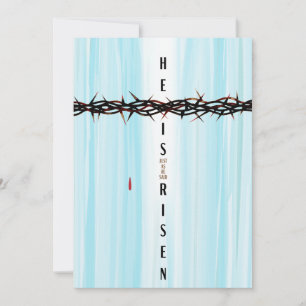 Cartes Pour Fêtes Annuelles Il est ressuscité Couronne d'épines Croix Résurrec
