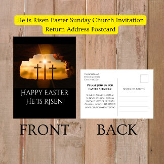 Cartes Pour Fêtes Annuelles Il est ressuscité Église du dimanche de Pâques Inv