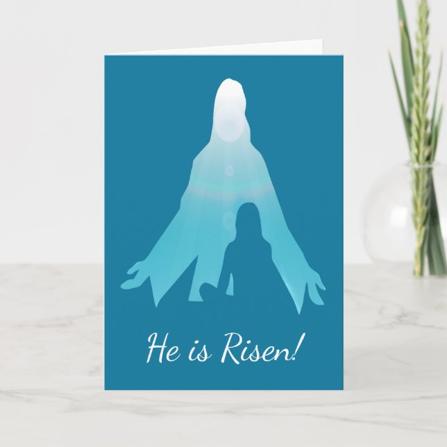 Cartes Pour Fêtes Annuelles Il est ressuscité Jésus Christ Pâques (Devant)