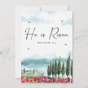 Cartes Pour Fêtes Annuelles Il Est Ressuscité - Un Puissant Verset Biblique