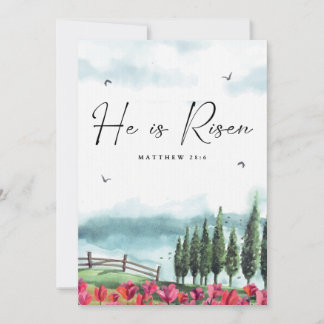 Cartes Pour Fêtes Annuelles Il Est Ressuscité - Un Puissant Verset Biblique