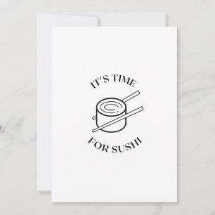 CARTES POUR FÊTES ANNUELLES IL EST TEMPS POUR SUSHI