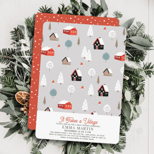 Cartes Pour Fêtes Annuelles Il Faut Un Baby shower De Noël Village
