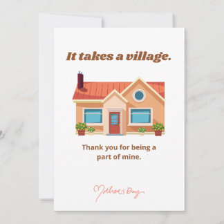 Cartes Pour Fêtes Annuelles Il faut un village, Bonne fête des mères