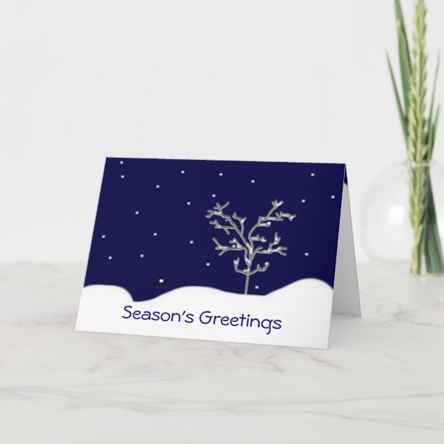 Cartes Pour Fêtes Annuelles Il neige... (Devant)