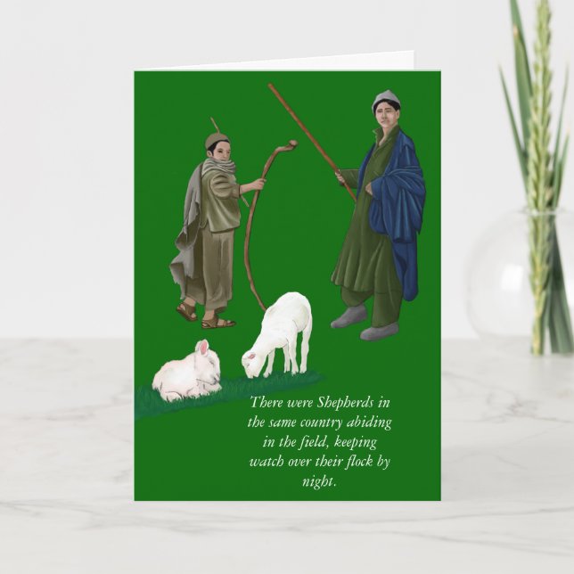 CARTES POUR FÊTES ANNUELLES IL Y AVAIT DES SHÉPHERDS/NOËL (Devant)