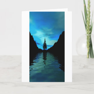 Cartes Pour Fêtes Annuelles Île 2 d'arbre de Noël