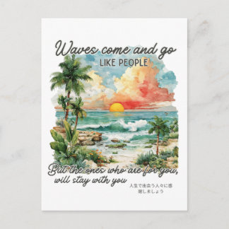 Cartes Pour Fêtes Annuelles Île tropicale d'été motivante