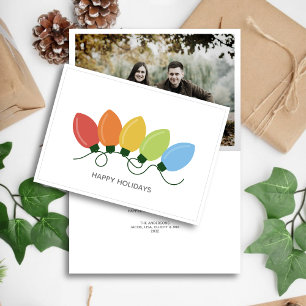 Cartes Pour Fêtes Annuelles Illuminations graphiques modernes Photo de Noël
