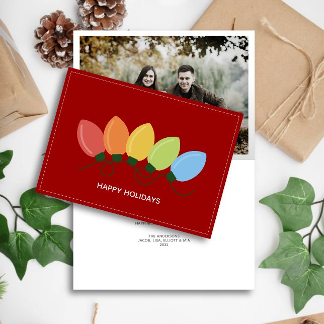 Cartes Pour Fêtes Annuelles Illuminations graphiques modernes Photo de Noël (Créateur téléchargé)