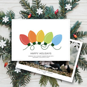 Cartes Pour Fêtes Annuelles Illuminations graphiques modernes Photo de Noël