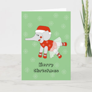 Cartes Pour Fêtes Annuelles illusima Ballerine Eléphant Noël Flocons de neige