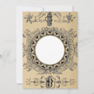 Cartes Pour Fêtes Annuelles Illustration baroque du cadre photo des années 180