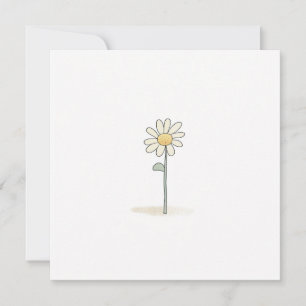 Cartes Pour Fêtes Annuelles Illustration Daisy - Fleur Douce Simple