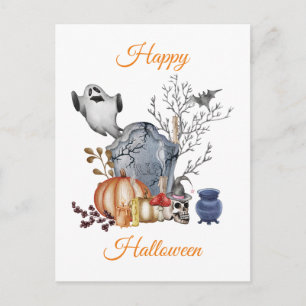 Cartes Pour Fêtes Annuelles Illustration d'amis effrayants pour un joyeux Hall