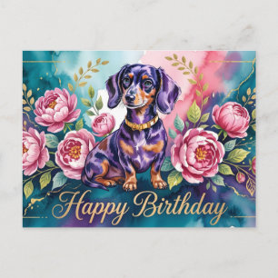 Cartes Pour Fêtes Annuelles Illustration d'anniversaire de teckel