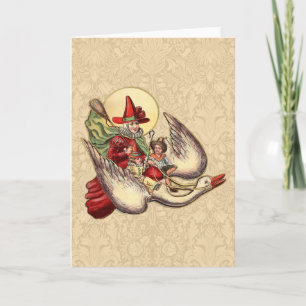 Cartes Pour Fêtes Annuelles Illustration d'antiquité de Mère Goose Child