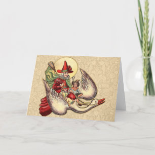 Cartes Pour Fêtes Annuelles Illustration d'antiquité de Mère Goose Child