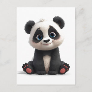 Cartes Pour Fêtes Annuelles Illustration de dessin animé d'ours panda assis