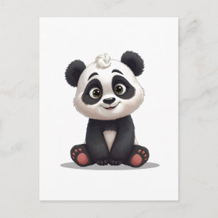 Cartes Pour Fêtes Annuelles Illustration de dessin animé d'ours panda assis