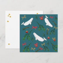 Illustration de Noël de la baleine béluga
