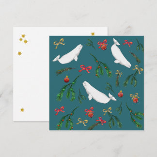 Cartes Pour Fêtes Annuelles Illustration de Noël de la baleine béluga