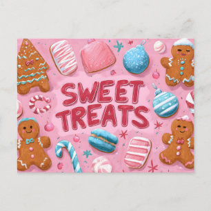 Cartes Pour Fêtes Annuelles Illustration de Noël des friandises colorées